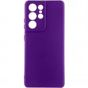 Чехол TPU GETMAN Liquid Silk Full Camera для Samsung Galaxy S22 Ultra Фиолетовый / Ultra Violet