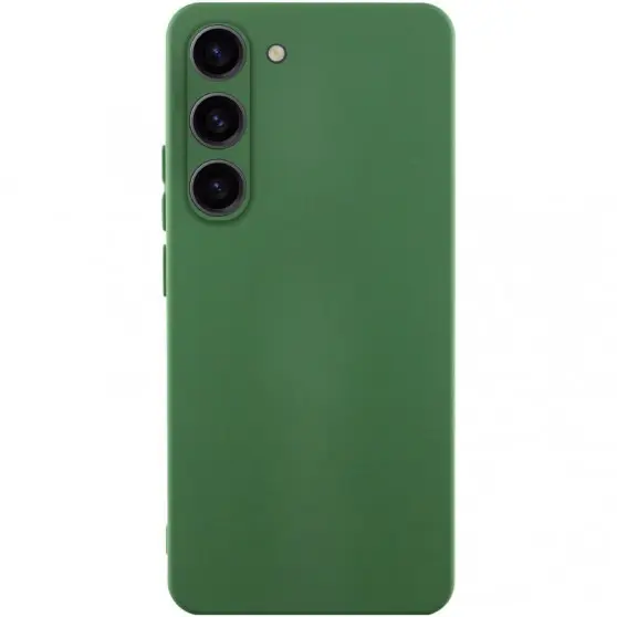 Чехол TPU GETMAN Liquid Silk Full Camera для Samsung Galaxy S23 Зеленый / Dark green