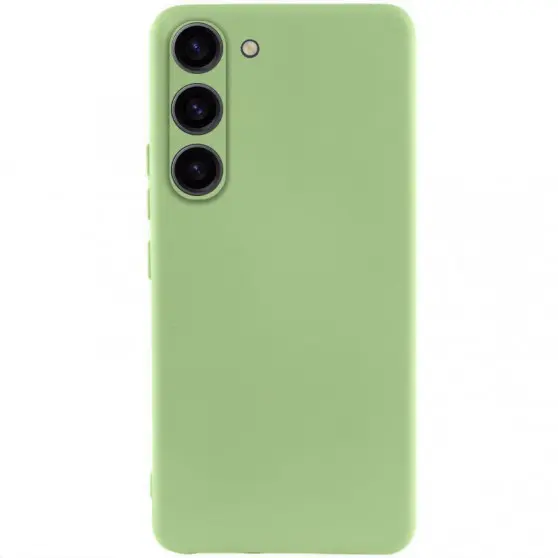 Чохол TPU GETMAN Liquid Silk Full Camera для Samsung Galaxy S23 Зелений / Pistachio
