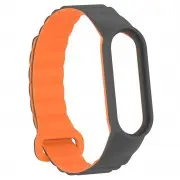 Ремінець Dual-color Magnetic для Xiaomi Mi Band 9/8 Gray / Orange