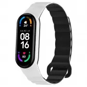Ремінець Dual-color Magnetic для Xiaomi Mi Band 9/8 White / Black