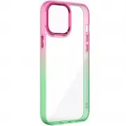Чехол TPU+PC Fresh sip series для Xiaomi Redmi 9C Салатовый / Розовый