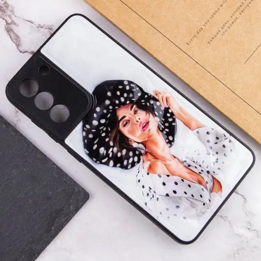 TPU+PC чехол Prisma Ladies для Samsung Galaxy S23 Girl in a hat - изображение 3