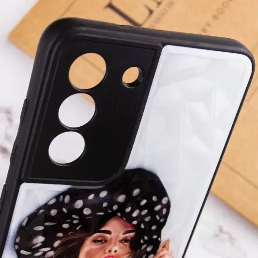 TPU+PC чехол Prisma Ladies для Samsung Galaxy S23 Girl in a hat - изображение 4