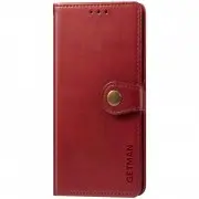 Кожаный чехол-книжка GETMAN Gallant (PU) для Samsung Galaxy S23 FE Красный