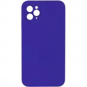 Silicone Case Square Full Camera Protective (AA) NOLOGO для Apple iPhone 11 Pro Max (6.5") Фіолетовий / Ultra Violet