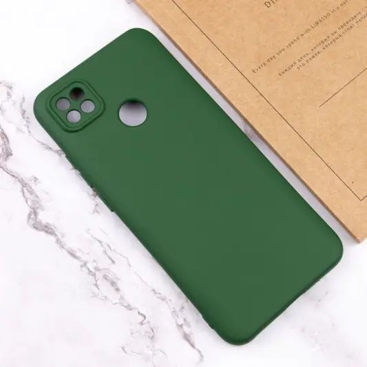 Чехол Silicone Cover Lakshmi Full Camera (AA) для Xiaomi Redmi 9C Зеленый / Dark green - изображение 3