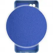 Чехол TPU GETMAN Liquid Silk Full Camera для Samsung Galaxy A12 Синий / Navy Blue