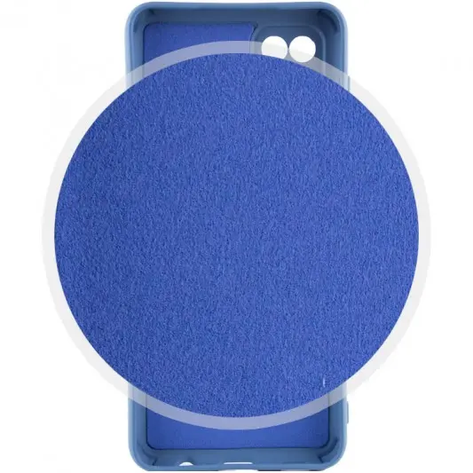 Чехол TPU GETMAN Liquid Silk Full Camera для Samsung Galaxy A12 Синий / Navy Blue - изображение 1
