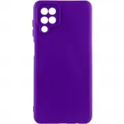 Чехол TPU GETMAN Liquid Silk Full Camera для Samsung Galaxy A12 Фиолетовый / Ultra Violet