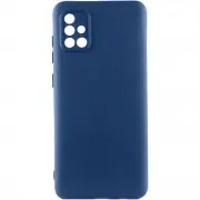 Чохол TPU GETMAN Liquid Silk Full Camera для Samsung Galaxy A51 Синій / Navy Blue