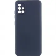 Чохол TPU GETMAN Liquid Silk Full Camera для Samsung Galaxy A51 Синій / Midnight Blue