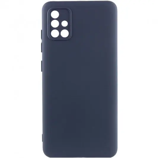 Чохол TPU GETMAN Liquid Silk Full Camera для Samsung Galaxy A51 Синій / Midnight Blue
