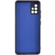 Чохол TPU GETMAN Liquid Silk Full Camera для Samsung Galaxy A51 Синій / Midnight Blue