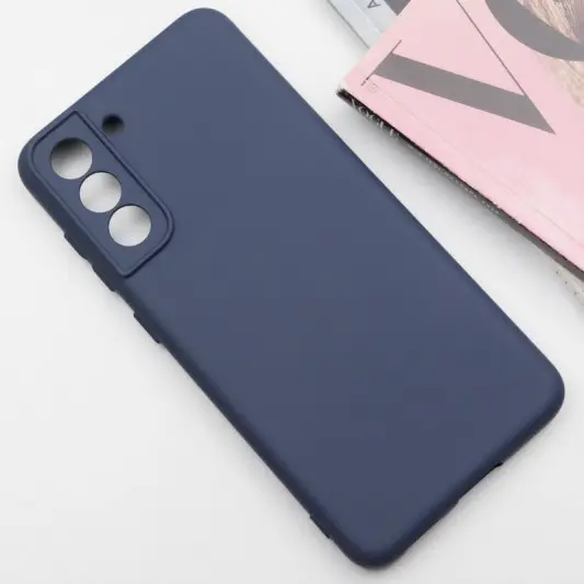 Чохол TPU GETMAN Liquid Silk Full Camera для Samsung Galaxy S21 Синій / Midnight Blue - зображення 1 