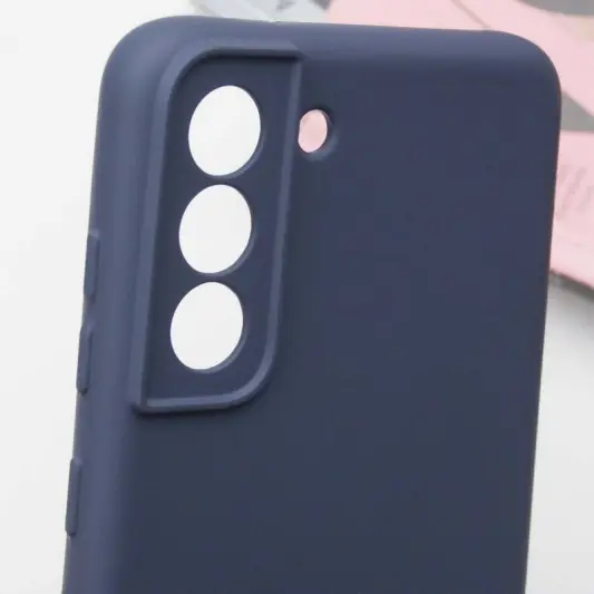 Чохол TPU GETMAN Liquid Silk Full Camera для Samsung Galaxy S21 Синій / Midnight Blue - зображення 4 