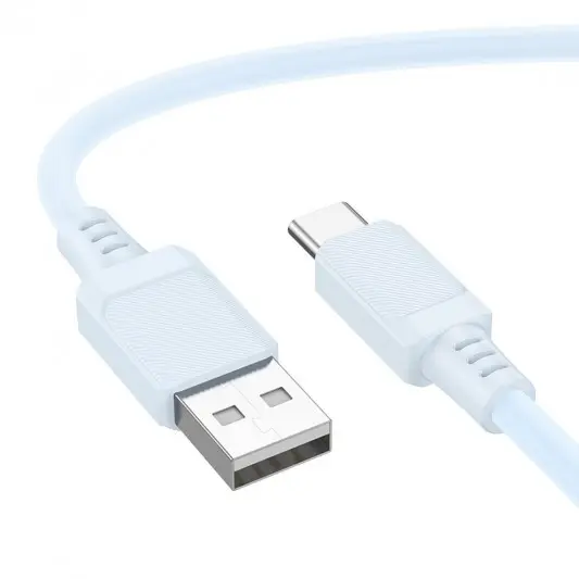 Дата кабель Borofone BX115 Lotto USB to Type-C 3A (1m) Blue - зображення 1 