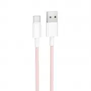 Дата кабель Borofone BX117 Source USB to Type-C 3A (1m) Pink