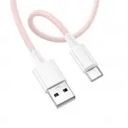 Дата кабель Borofone BX117 Source USB to Type-C 3A (1m) Pink