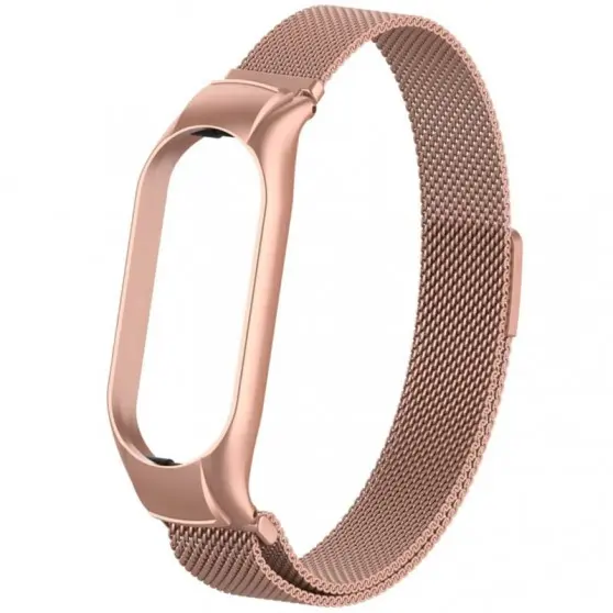 Ремешок Milanese Loop Design для Xiaomi Mi Band 8 Rose Pink