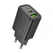 МЗП Hoco N61 Gentle PD20W+QC3.0 (1USB-A/1C) Black