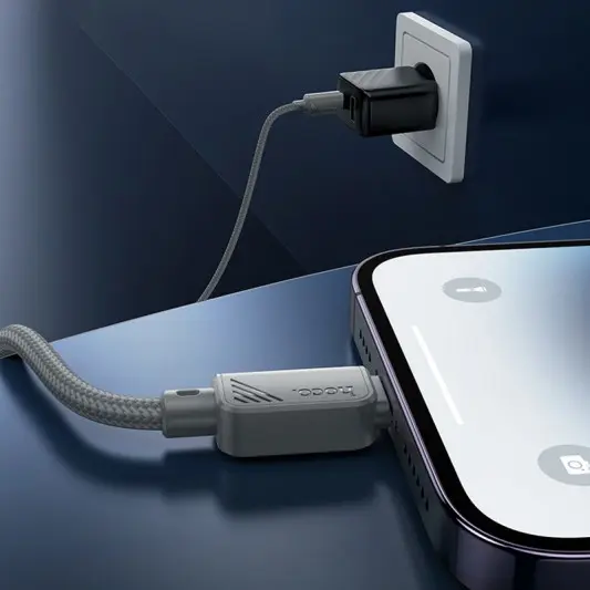 Дата кабель Hoco X113 Beneficio USB to MicroUSB (1m) Gray - изображение 2