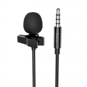Микрофон петличный Hoco L14 3,5mm (2m) Черный