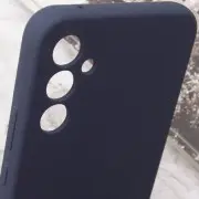 Чохол Silicone Cover Lakshmi Full Camera (AAA) для Samsung Galaxy A34 5G Темно-синій / Midnight blue