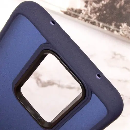 Чехол TPU+PC Lyon Frosted для Xiaomi Redmi Note 8 Pro Navy Blue - изображение 4