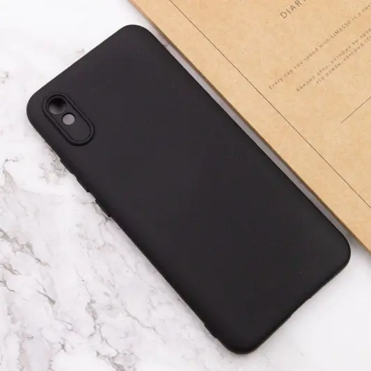 Чехол Silicone Cover Lakshmi Full Camera (AAA) для Xiaomi Redmi 9A Черный / Black - изображение 2