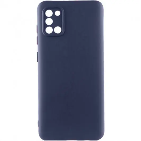 Чехол TPU GETMAN Liquid Silk Full Camera для Samsung Galaxy A31 Синий / Midnight Blue