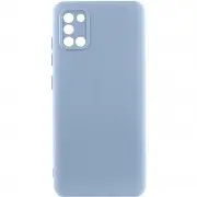 Чехол TPU GETMAN Liquid Silk Full Camera для Samsung Galaxy A31 Голубой / Lilac Blue