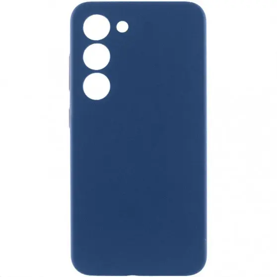 Чехол Silicone Cover Lakshmi Full Camera (AA) для Samsung Galaxy S23 Синий / Navy Blue