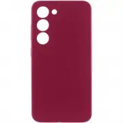 Чехол Silicone Cover Lakshmi Full Camera (AA) для Samsung Galaxy S23 Бордовый / Marsala