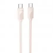 Дата кабель Hoco X114 Energy Type-C to Type-C 60W (1m) Pink