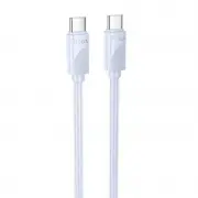 Дата кабель Hoco X114 Energy Type-C to Type-C 60W (1m) Blue
