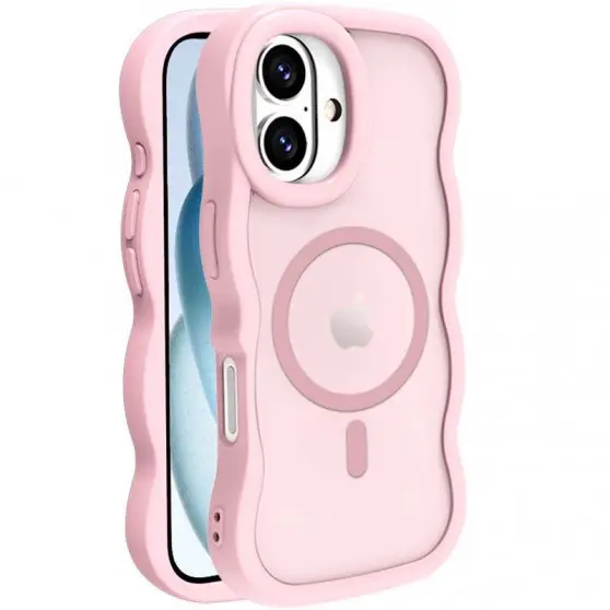 Чехол TPU+PC Undine with MagSafe для Apple iPhone 16 (6.1") Pink
