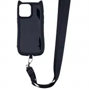Чехол TPU GETMAN Cat with straps для Apple iPhone 15 Pro Max (6.7") Black