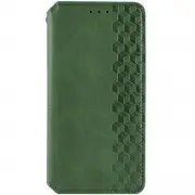 Кожаный чехол-книжка GETMAN Cubic (PU) для Samsung Galaxy S23 FE Зеленый