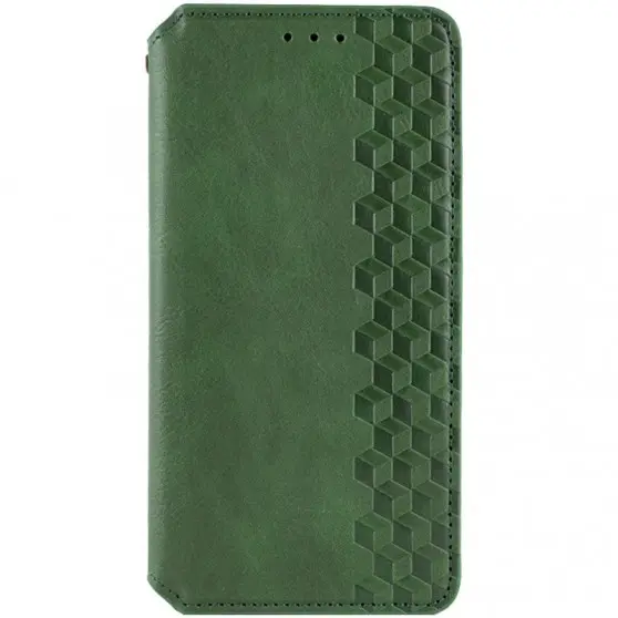 Кожаный чехол-книжка GETMAN Cubic (PU) для Samsung Galaxy S23 FE Зеленый