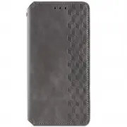 Кожаный чехол-книжка GETMAN Cubic (PU) для Samsung Galaxy S23 FE Серый