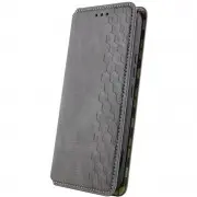 Кожаный чехол-книжка GETMAN Cubic (PU) для Samsung Galaxy S23 FE Серый