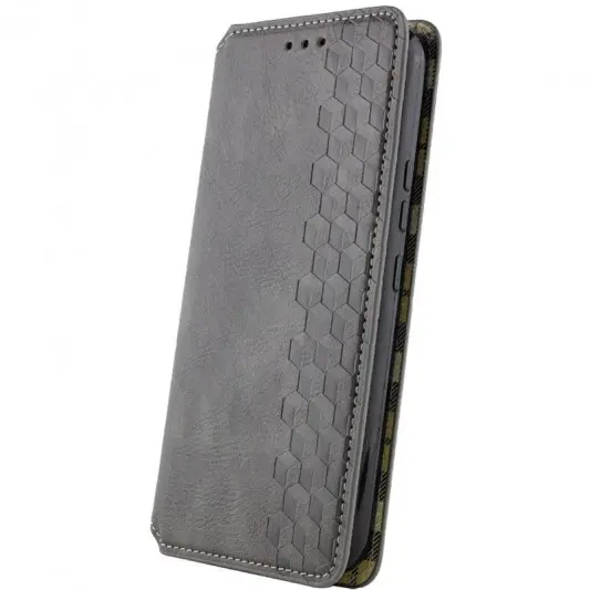 Кожаный чехол-книжка GETMAN Cubic (PU) для Samsung Galaxy S23 FE Серый - изображение 1