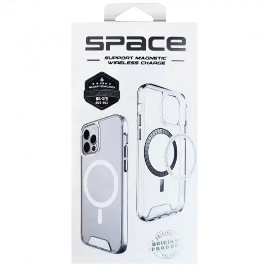 Чохол TPU Space Case with MagSafe для Samsung Galaxy S23 FE Прозорий - зображення 5 