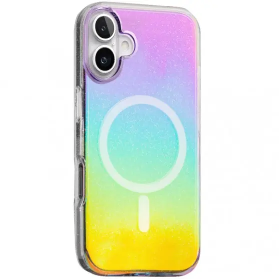Чехол TPU Galaxy Sparkle (MagFit) для Apple iPhone 16 (6.1") Chroma+Glitter