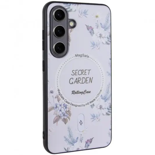 TPU+PC чехол Secret Garden with MagFit для Samsung Galaxy S23 FE White