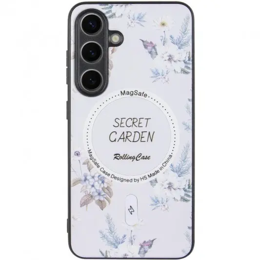 TPU+PC чехол Secret Garden with MagFit для Samsung Galaxy S23 FE White - изображение 1