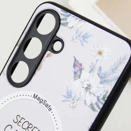 TPU+PC чехол Secret Garden with MagFit для Samsung Galaxy S23 FE White - изображение 7