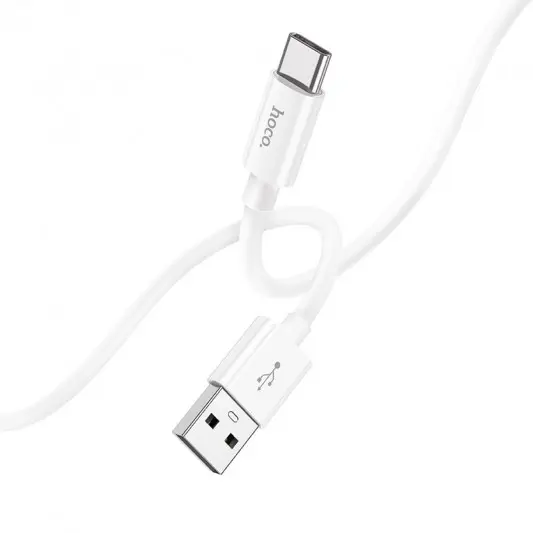 Дата кабель Hoco X87 Magic silicone USB to Type-C (1m) White - зображення 2 