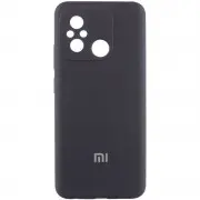 Чохол Silicone Cover Lakshmi Full Camera (AA) with logo для Xiaomi Redmi 12C / Poco C55 Чорний / Black